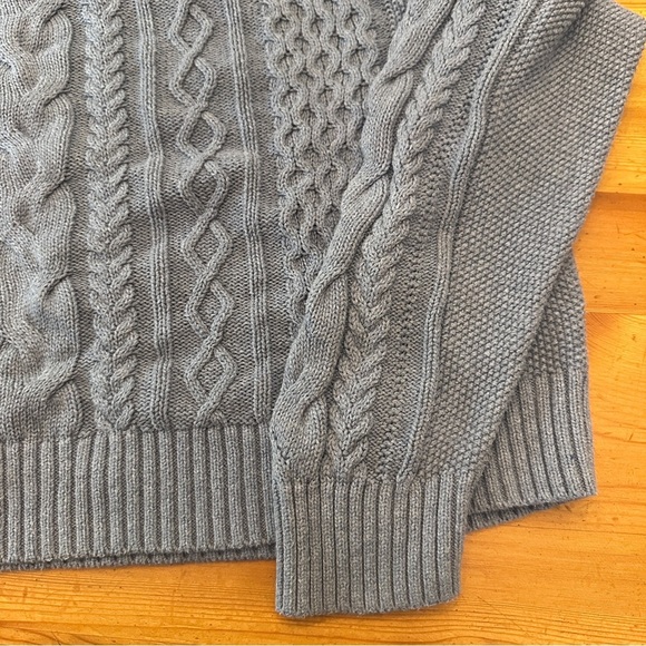 Gap Cable knit sweater XL women blue heather crewneck - Picture 8 of 12